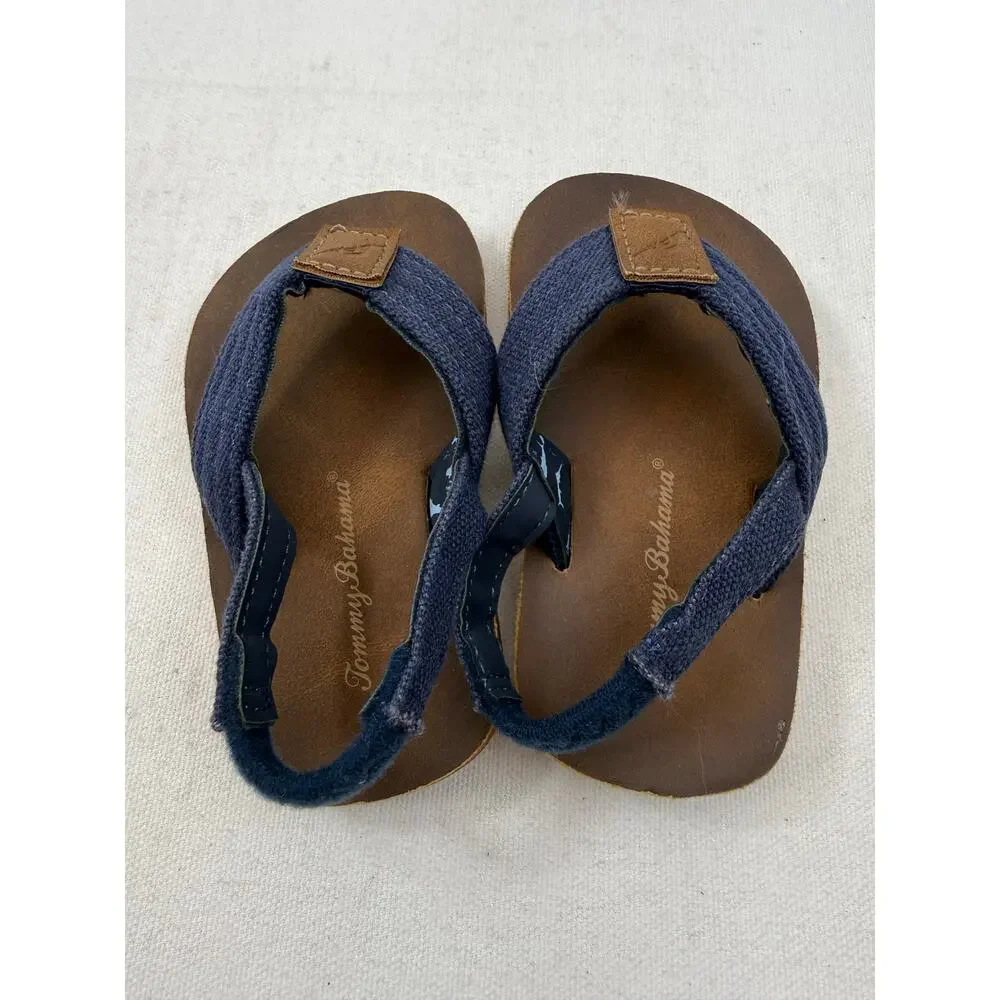 Tommy Bahama Blue Slingback Flip Flop Sandals Toddler‎ Est Size 3–4 Baby Beach